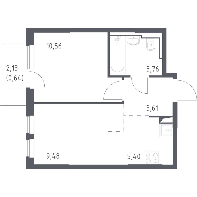 Apartment Sale, 33.45平方米 at Ostafevo, Ostafyevskoe Highway, 12к1, Ryazanovskoe Settlement, Moscow, Russia #1 Apartment Sale, 33.45平方米 at Ostafevo, Ostafyevskoe Highway, 12к1, Ryazanovskoe Settlement, Moscow, Russia #1