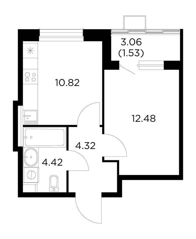1-BD Apartment Sale, 33.57 sq. m. at Novoe Pushkino, mikrorayon Novoye Pushkino, Pushkino, Moscow Region, Russia #1 1-BD Apartment Sale, 33.57 sq. m. at Novoe Pushkino, mikrorayon Novoye Pushkino, Pushkino, Moscow Region, Russia #1