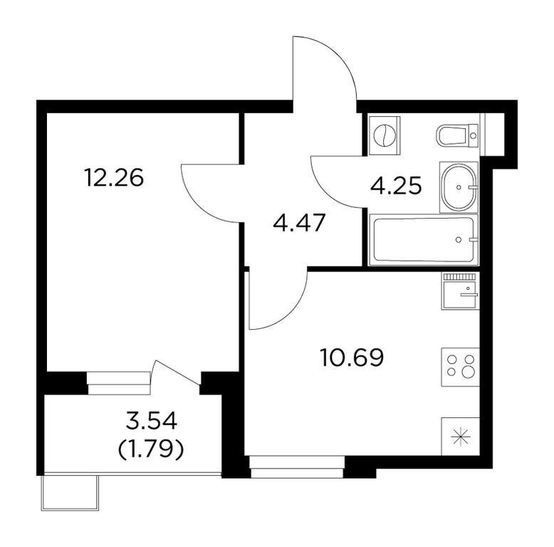 1-BD Apartment Sale, 33.44 sq. m. at Novoe Pushkino, mikrorayon Novoye Pushkino, Pushkino, Moscow Region, Russia #1 1-BD Apartment Sale, 33.44 sq. m. at Novoe Pushkino, mikrorayon Novoye Pushkino, Pushkino, Moscow Region, Russia #1