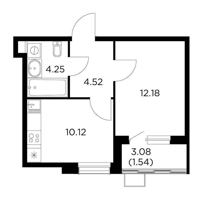 1-BD Apartment Sale, 32.61 sq. m. at Novoe Pushkino, mikrorayon Novoye Pushkino, Pushkino, Moscow Region, Russia #1 1-BD Apartment Sale, 32.61 sq. m. at Novoe Pushkino, mikrorayon Novoye Pushkino, Pushkino, Moscow Region, Russia #1