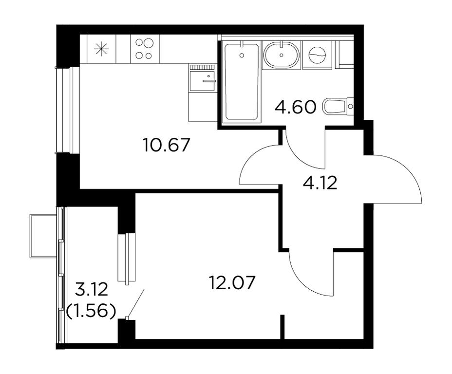 1-BD Apartment Sale, 33.02 sq. m. at Novoe Pushkino, mikrorayon Novoye Pushkino, Pushkino, Moscow Region, Russia #1 1-BD Apartment Sale, 33.02 sq. m. at Novoe Pushkino, mikrorayon Novoye Pushkino, Pushkino, Moscow Region, Russia #1