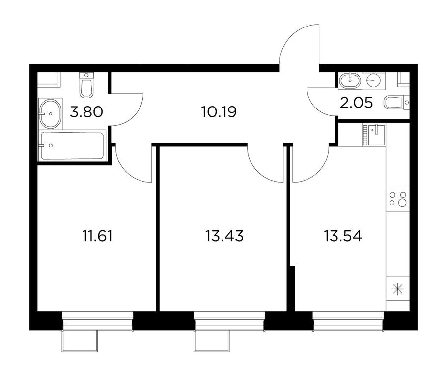 2-BD Apartment Sale, 54.62 sq. m. at Novoe Pushkino, mikrorayon Novoye Pushkino, Pushkino, Moscow Region, Russia #1 2-BD Apartment Sale, 54.62 sq. m. at Novoe Pushkino, mikrorayon Novoye Pushkino, Pushkino, Moscow Region, Russia #1