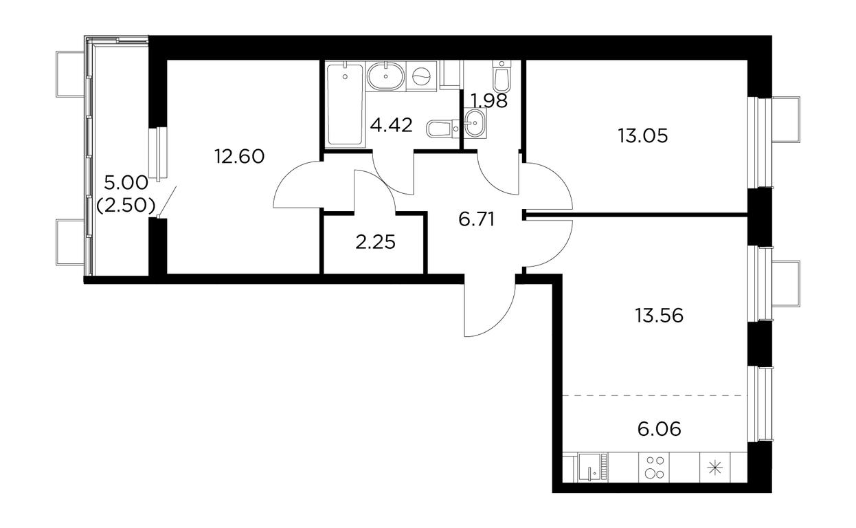 2-BD Apartment Sale, 63.13 sq. m. at Novoe Pushkino, mikrorayon Novoye Pushkino, Pushkino, Moscow Region, Russia #1 2-BD Apartment Sale, 63.13 sq. m. at Novoe Pushkino, mikrorayon Novoye Pushkino, Pushkino, Moscow Region, Russia #1