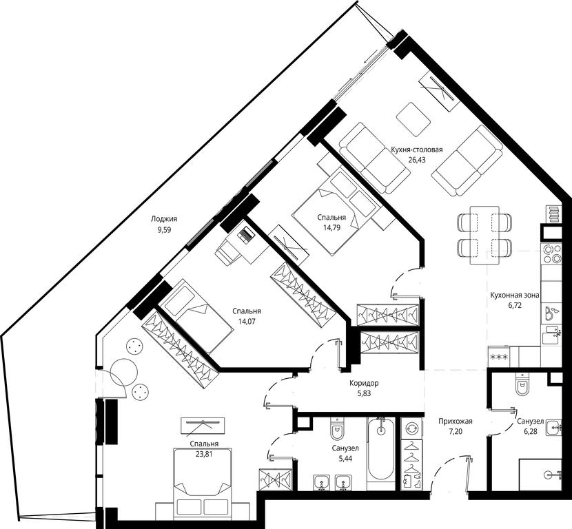 3-BD Apartment Sale, 121.62 sq. m. at Jois, 3rd Silikatny Drive, 10, Moscow, Russia #1 3-BD Apartment Sale, 121.62 sq. m. at Jois, 3rd Silikatny Drive, 10, Moscow, Russia #1