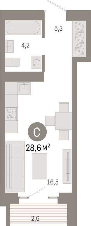 Продажа квартиры, 28,6 м² в ЖК «Квартал Метроном», Тагильская улица, Москва, Россия #1