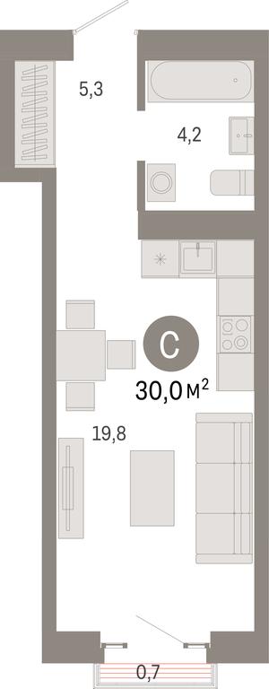 Apartment Sale, 30 sq. m. at Kvartal Metronom, Tagilskaya Street, Moscow, Russia #1