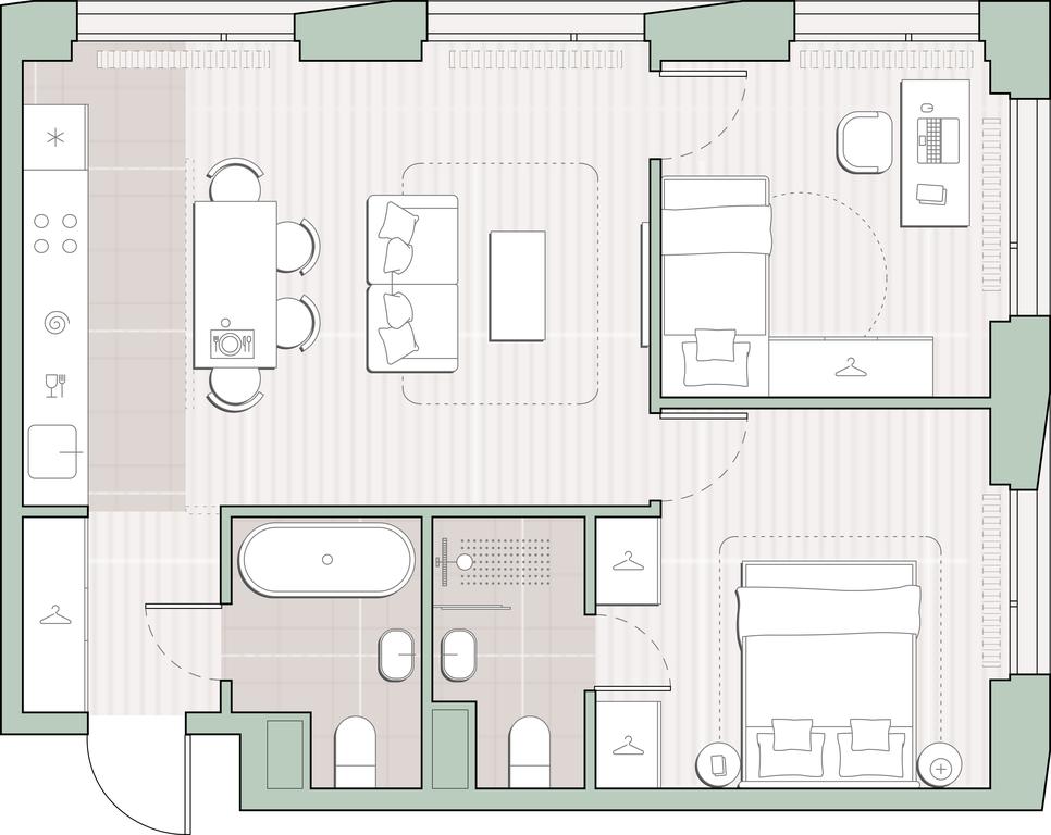 2-BD Apartment Sale, 57.7 sq. m. at Sreda na Lobachevskogo, Ochakovskoye Highway, Moscow, Russia #1 2-BD Apartment Sale, 57.7 sq. m. at Sreda na Lobachevskogo, Ochakovskoye Highway, Moscow, Russia #1