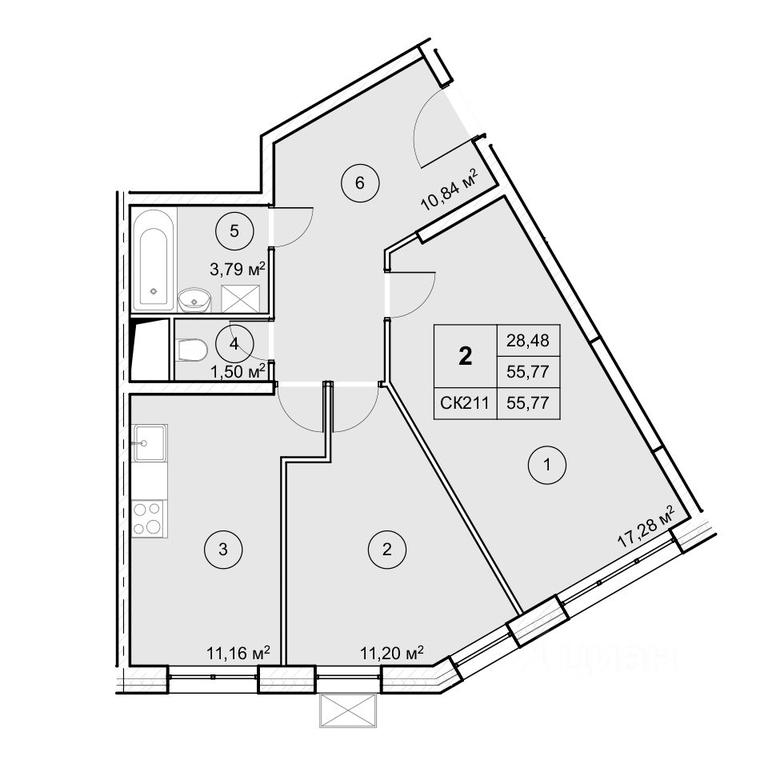1-BD Apartment Sale, 55.72 sq. m. at Ekograd Novy Katuar, ulitsa Lva Tolstogo, rabochiy posyolok Nekrasovskiy, Dmitrovskiy Urban District, Moscow Region, Russia #1 1-BD Apartment Sale, 55.72 sq. m. at Ekograd Novy Katuar, ulitsa Lva Tolstogo, rabochiy posyolok Nekrasovskiy, Dmitrovskiy Urban District, Moscow Region, Russia #1