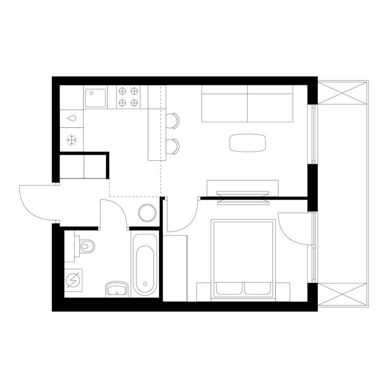 1-BD Apartment Sale, 34.2平方米 at Nikolskie Luga, Varshavskoye Highway, вл266с1, Moscow, Russia #1 1-BD Apartment Sale, 34.2平方米 at Nikolskie Luga, Varshavskoye Highway, вл266с1, Moscow, Russia #1