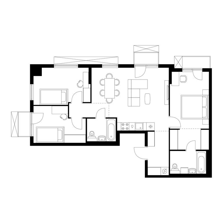 3-BD Apartment Sale, 78.8 sq. m. at Nikolskie Luga, Varshavskoye Highway, вл266с1, Moscow, Russia #1