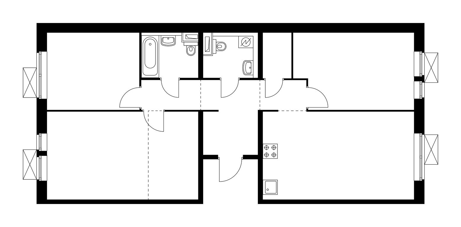 3-BD Apartment Sale, 89 sq. m. at Belaya Dacha Park, mikrorayon Parkovy, 1, Kotelniki, Moscow Region, Russia #1