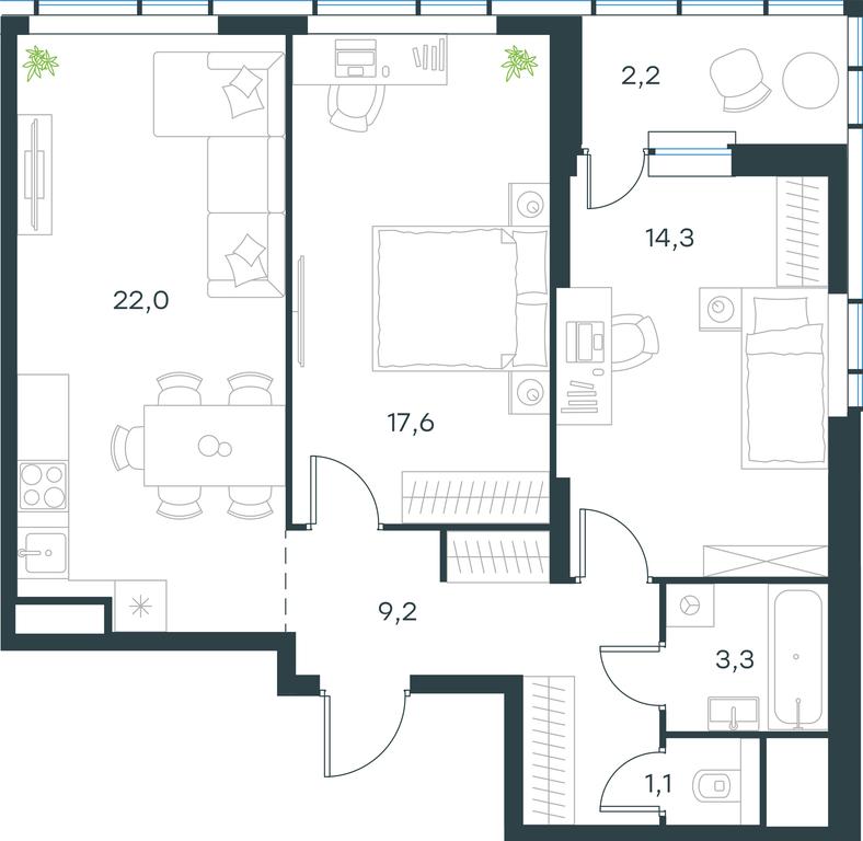 1-BD Apartment Sale, 69.7平方米 at Gorod V lesu, Gorod V Lesu Residential Complex, Village of Otradnoye, Krasnogorsk Urban District, Moscow Region, Russia #1 1-BD Apartment Sale, 69.7平方米 at Gorod V lesu, Gorod V Lesu Residential Complex, Village of Otradnoye, Krasnogorsk Urban District, Moscow Region, Russia #1
