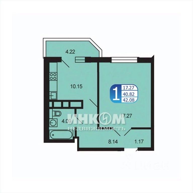 Apartment Sale, 42.2平方米 at Moskvoretskiy, Moskvoretskaya ulitsa, rabochiy posyolok Tuchkovo, Ruzskiy City District, Moscow Region, Russia #1