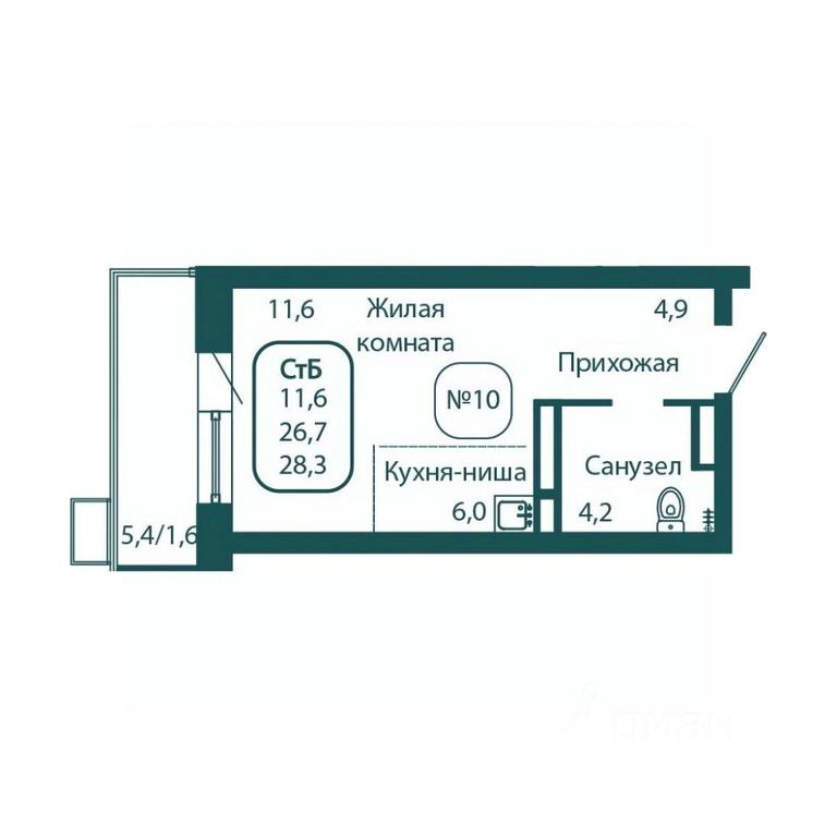 Apartment Sale, 28.3 sq. m. at Andreevka LIFE, Georgievskoe Highway, Moscow Region, Russia #1