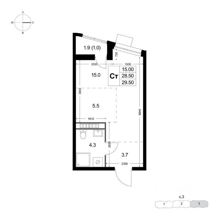 Apartment Sale, 29.5 sq. m. at Legenda Korenyovo, ulitsa Lorkha, dachny posyolok Kraskovo, Lubertsy City District, Moscow Region, Russia #1 Apartment Sale, 29.5 sq. m. at Legenda Korenyovo, ulitsa Lorkha, dachny posyolok Kraskovo, Lubertsy City District, Moscow Region, Russia #1