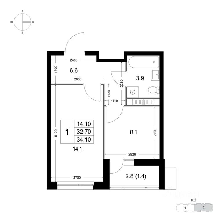 Apartment Sale, 34.1 sq. m. at Legenda Korenyovo, ulitsa Lorkha, dachny posyolok Kraskovo, Lubertsy City District, Moscow Region, Russia #1 Apartment Sale, 34.1 sq. m. at Legenda Korenyovo, ulitsa Lorkha, dachny posyolok Kraskovo, Lubertsy City District, Moscow Region, Russia #1