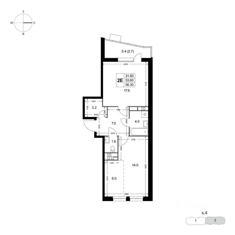 1-BD Apartment Sale, 56.3平方米 at Legenda Korenyovo, ulitsa Lorkha, dachny posyolok Kraskovo, Lubertsy City District, Moscow Region, Russia #1 1-BD Apartment Sale, 56.3平方米 at Legenda Korenyovo, ulitsa Lorkha, dachny posyolok Kraskovo, Lubertsy City District, Moscow Region, Russia #1