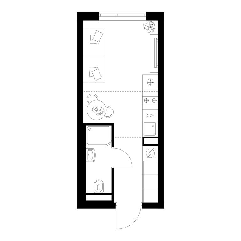 Apartment Sale, 19.2平方米 at Buninskaja naberezhnaja, ZhK Buninskaya Naberezhnaya, Moscow, Russia #1