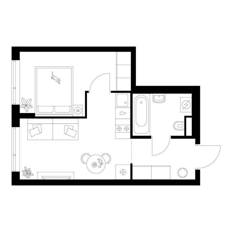 1-BD Apartment Sale, 30.7 sq. m. at Buninskaja naberezhnaja, ZhK Buninskaya Naberezhnaya, Moscow, Russia #1 1-BD Apartment Sale, 30.7 sq. m. at Buninskaja naberezhnaja, ZhK Buninskaya Naberezhnaya, Moscow, Russia #1