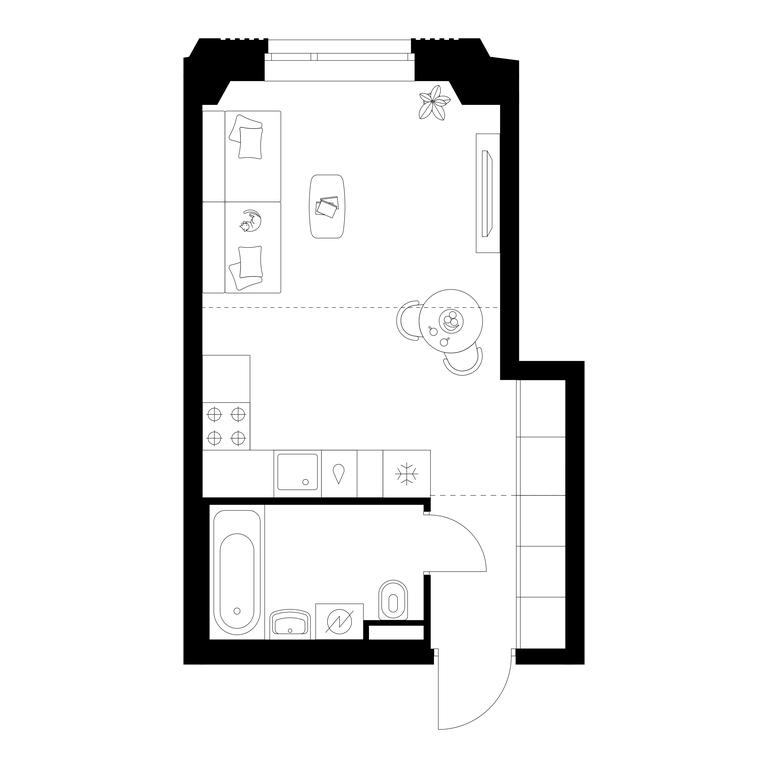 Apartment Sale, 28.8 sq. m. at Salarevo Park, Salaryevskaya Street, 8к1, Moskovskiy Settlement, Moscow, Russia #1