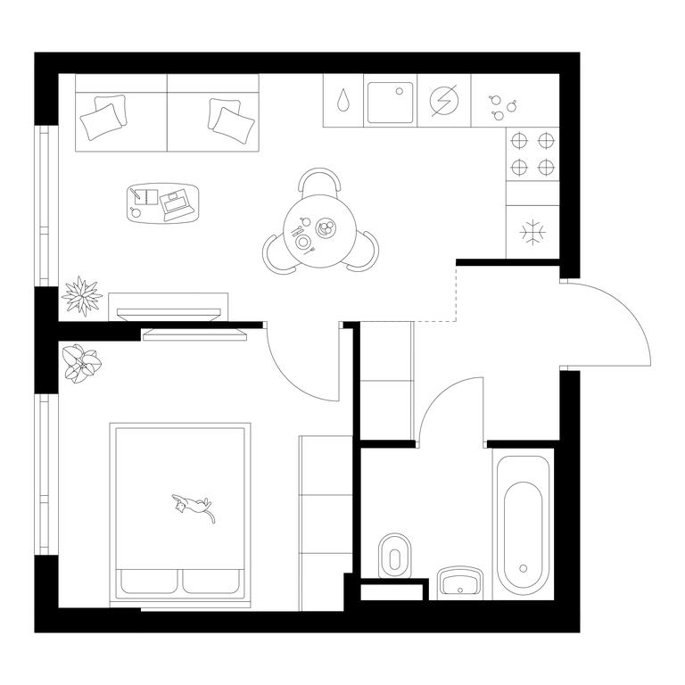 1-BD Apartment Sale, 32.6平方米 at Salarevo Park, Salaryevskaya Street, 8к1, Moskovskiy Settlement, Moscow, Russia #1
