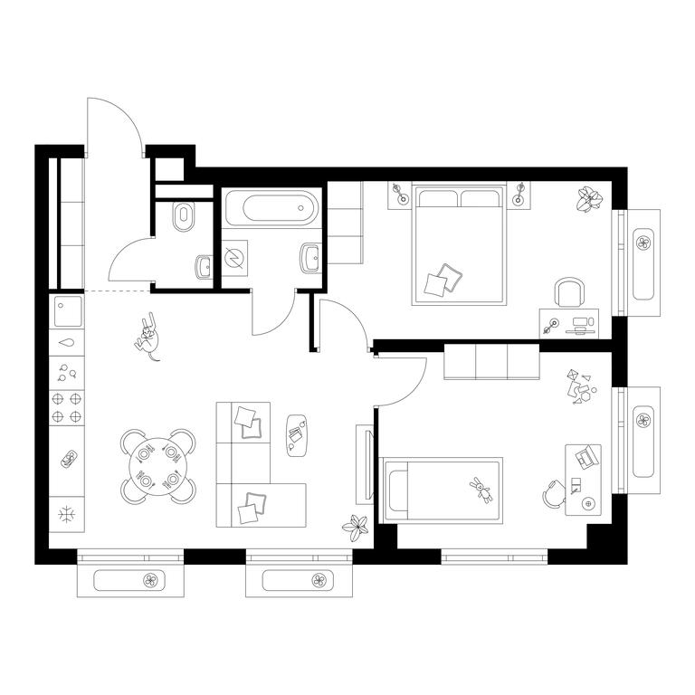 2-BD Apartment Sale, 56.6 sq. m. at Salarevo Park, Salaryevskaya Street, 8к1, Moskovskiy Settlement, Moscow, Russia #1 2-BD Apartment Sale, 56.6 sq. m. at Salarevo Park, Salaryevskaya Street, 8к1, Moskovskiy Settlement, Moscow, Russia #1