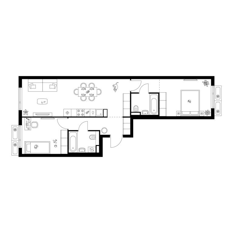 2-BD Apartment Sale, 63.8 sq. m. at Salarevo Park, Salaryevskaya Street, 8к1, Moskovskiy Settlement, Moscow, Russia #1 2-BD Apartment Sale, 63.8 sq. m. at Salarevo Park, Salaryevskaya Street, 8к1, Moskovskiy Settlement, Moscow, Russia #1
