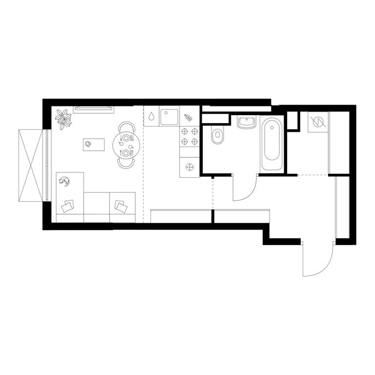 Apartment Sale, 28.4平方米 at Kavkazskiy Bulvar 51, Kavkazsky Boulevard, 51с3, Moscow, Russia #1 Apartment Sale, 28.4平方米 at Kavkazskiy Bulvar 51, Kavkazsky Boulevard, 51с3, Moscow, Russia #1