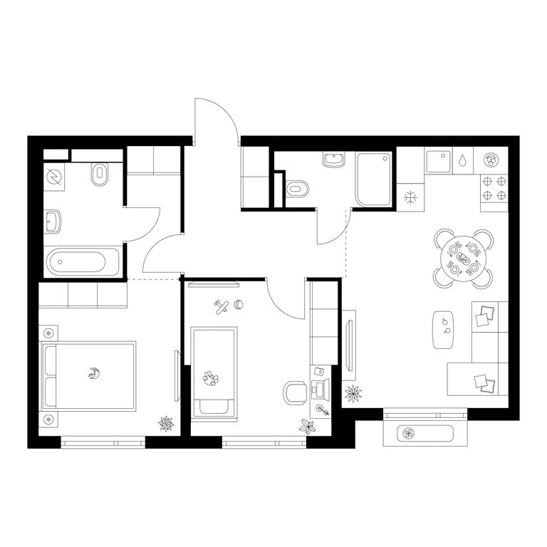2-BD Apartment Sale, 56.5 sq. m. at Salarevo Park, Salaryevskaya Street, 8к1, Moskovskiy Settlement, Moscow, Russia #1 2-BD Apartment Sale, 56.5 sq. m. at Salarevo Park, Salaryevskaya Street, 8к1, Moskovskiy Settlement, Moscow, Russia #1