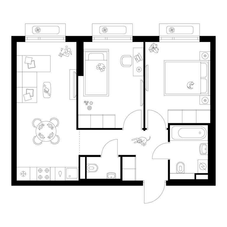 2-BD Apartment Sale, 51平方米 at Salarevo Park, Salaryevskaya Street, 8к1, Moskovskiy Settlement, Moscow, Russia #1 2-BD Apartment Sale, 51平方米 at Salarevo Park, Salaryevskaya Street, 8к1, Moskovskiy Settlement, Moscow, Russia #1