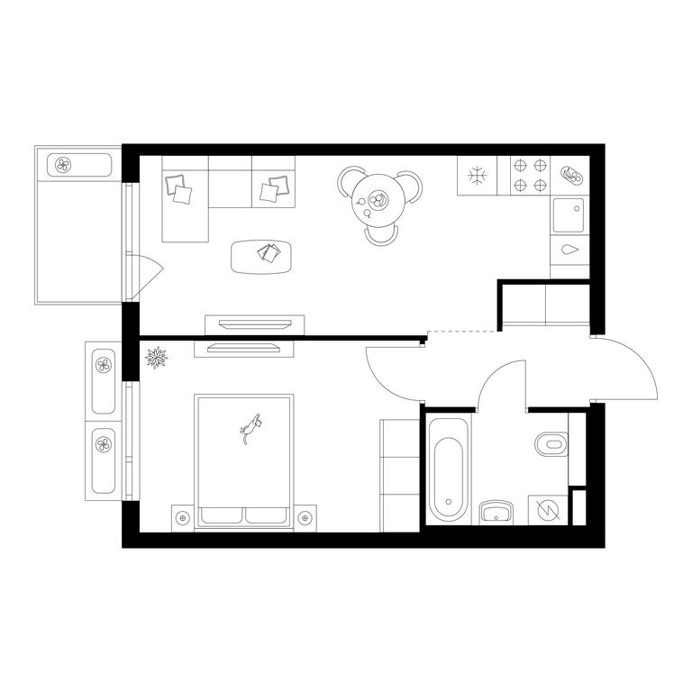 1-BD Apartment Sale, 37.7 sq. m. at Salarevo Park, Salaryevskaya Street, 8к1, Moskovskiy Settlement, Moscow, Russia #1 1-BD Apartment Sale, 37.7 sq. m. at Salarevo Park, Salaryevskaya Street, 8к1, Moskovskiy Settlement, Moscow, Russia #1