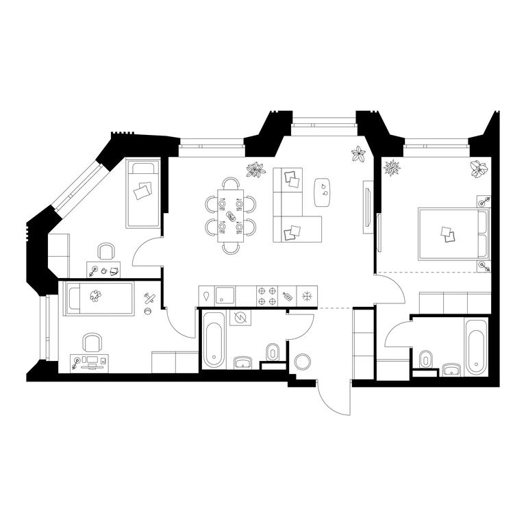 3-BD Apartment Sale, 73.7 sq. m. at Salarevo Park, Salaryevskaya Street, 8к1, Moskovskiy Settlement, Moscow, Russia #1