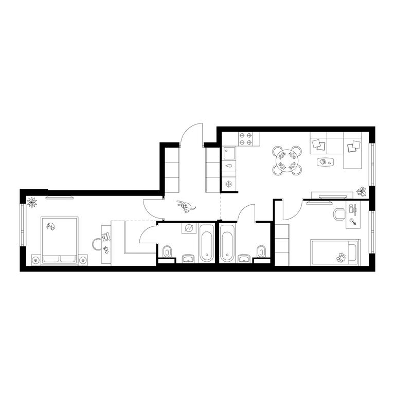 2-BD Apartment Sale, 61.5平方米 at Salarevo Park, Salaryevskaya Street, 8к1, Moskovskiy Settlement, Moscow, Russia #1 2-BD Apartment Sale, 61.5平方米 at Salarevo Park, Salaryevskaya Street, 8к1, Moskovskiy Settlement, Moscow, Russia #1