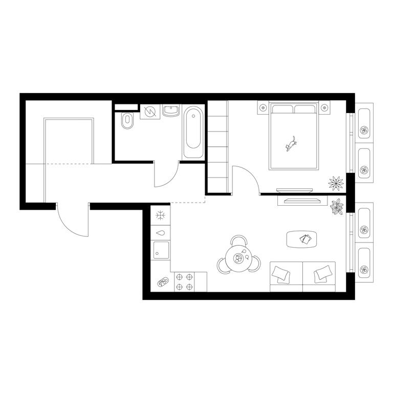 Продажа 1-комн. квартиры, 44 м² в ЖК «Саларьево парк», Саларьевская улица, 8к1, поселение Московский, Москва, Россия #1
