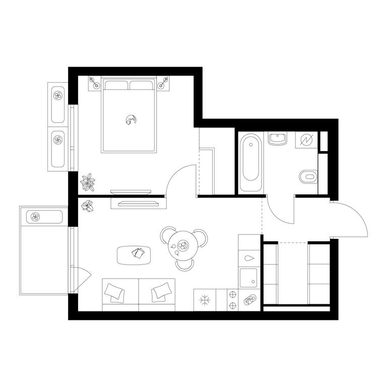 1-BD Apartment Sale, 36.5 sq. m. at Salarevo Park, Salaryevskaya Street, 8к1, Moskovskiy Settlement, Moscow, Russia #1 1-BD Apartment Sale, 36.5 sq. m. at Salarevo Park, Salaryevskaya Street, 8к1, Moskovskiy Settlement, Moscow, Russia #1