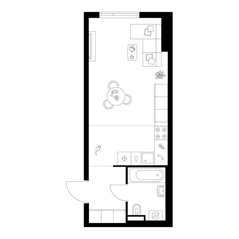 Apartment Sale, 31.3 sq. m. at Salarevo Park, Salaryevskaya Street, 8к1, Moskovskiy Settlement, Moscow, Russia #1