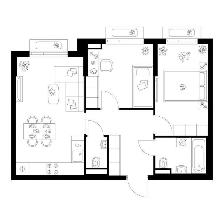 2-BD Apartment Sale, 51.8 sq. m. at Salarevo Park, Salaryevskaya Street, 8к1, Moskovskiy Settlement, Moscow, Russia #1 2-BD Apartment Sale, 51.8 sq. m. at Salarevo Park, Salaryevskaya Street, 8к1, Moskovskiy Settlement, Moscow, Russia #1