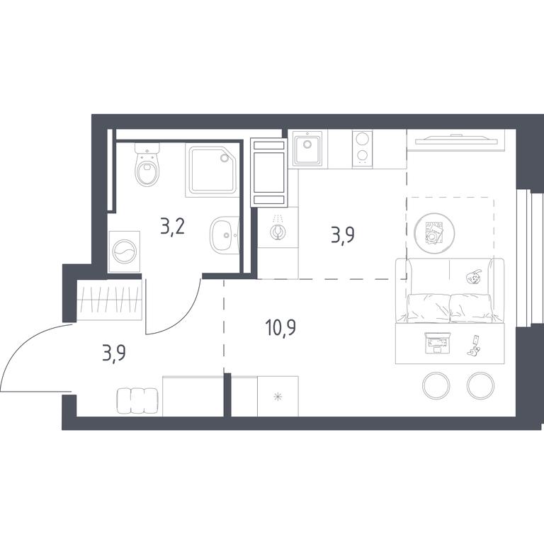 Apartment Sale, 21.4平方米 at Mytishchi Park, Silikatnaya ulitsa, 41к3, Mytischi, Moscow Region, Russia #1 Apartment Sale, 21.4平方米 at Mytishchi Park, Silikatnaya ulitsa, 41к3, Mytischi, Moscow Region, Russia #1