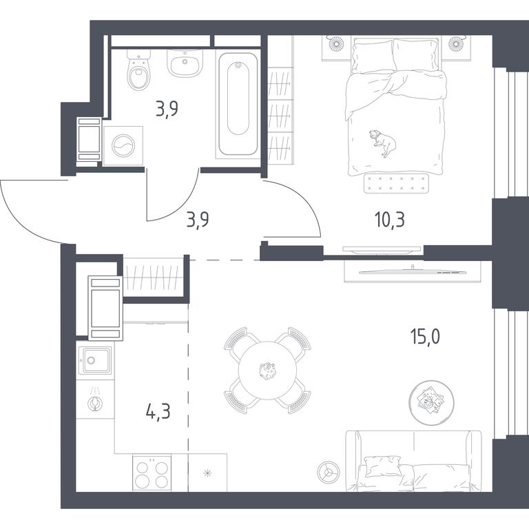Apartment Sale, 37 sq. m. at Mytishchi Park, Silikatnaya ulitsa, 41к3, Mytischi, Moscow Region, Russia #1 Apartment Sale, 37 sq. m. at Mytishchi Park, Silikatnaya ulitsa, 41к3, Mytischi, Moscow Region, Russia #1