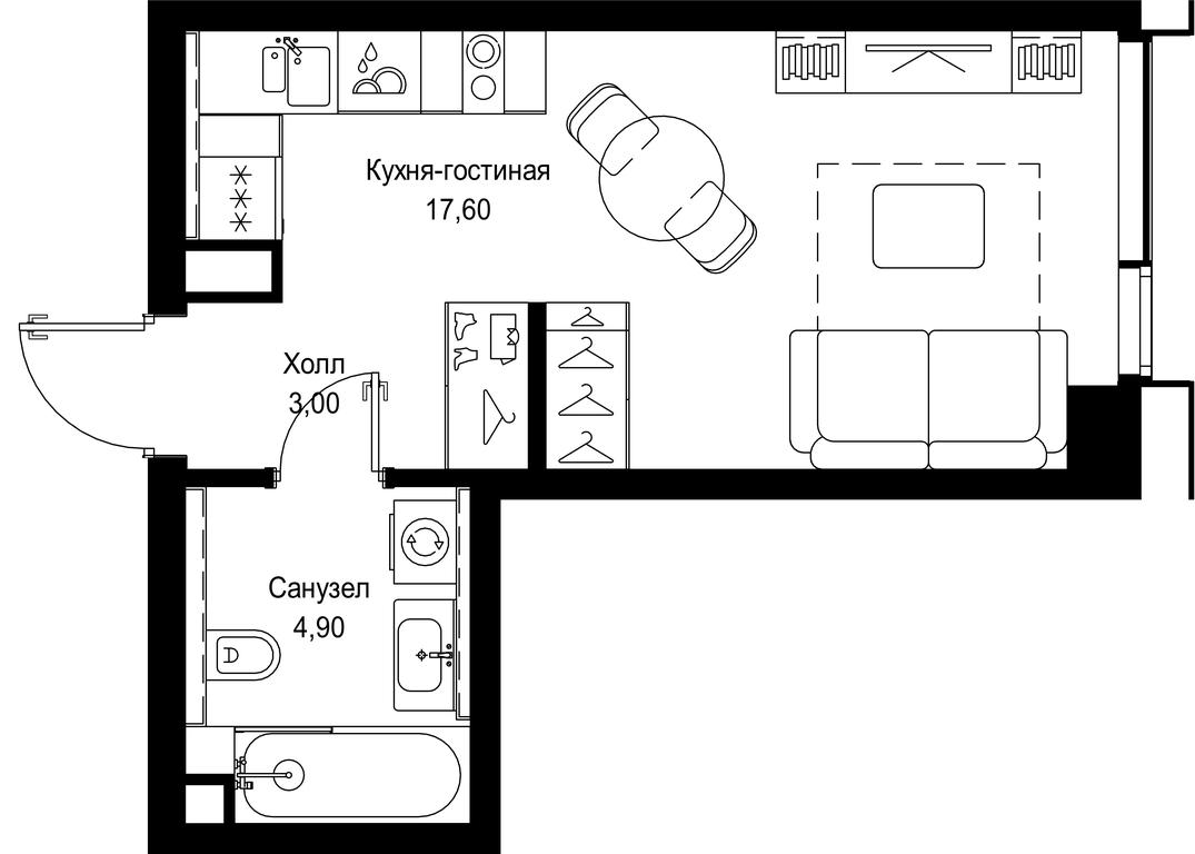 Apartment Sale, 25.5 sq. m. at Multikvartal CITYZEN, Vishnyovaya Street, Moscow, Russia #1 Apartment Sale, 25.5 sq. m. at Multikvartal CITYZEN, Vishnyovaya Street, Moscow, Russia #1