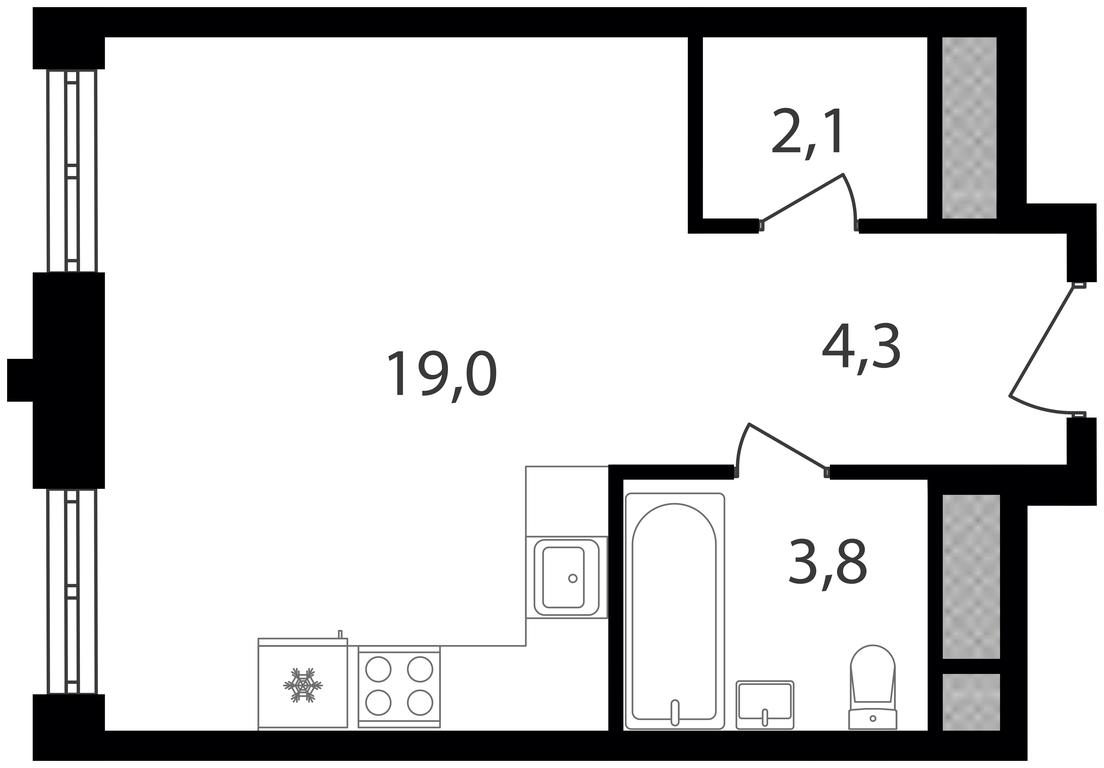 Apartment Sale, 29.2平方米 at Varshavskie Vorota, Varshavskoye Highway, 141, Moscow, Russia #1 Apartment Sale, 29.2平方米 at Varshavskie Vorota, Varshavskoye Highway, 141, Moscow, Russia #1