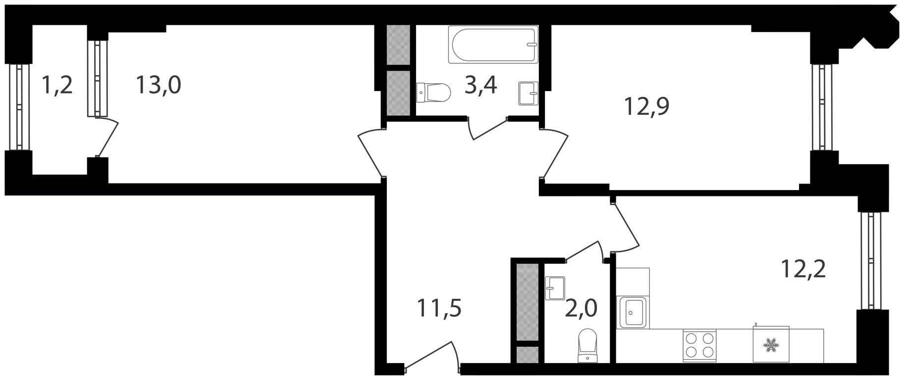 2-BD Apartment Sale, 56.2 sq. m. at Varshavskie Vorota, Varshavskoye Highway, 141, Moscow, Russia #1 2-BD Apartment Sale, 56.2 sq. m. at Varshavskie Vorota, Varshavskoye Highway, 141, Moscow, Russia #1