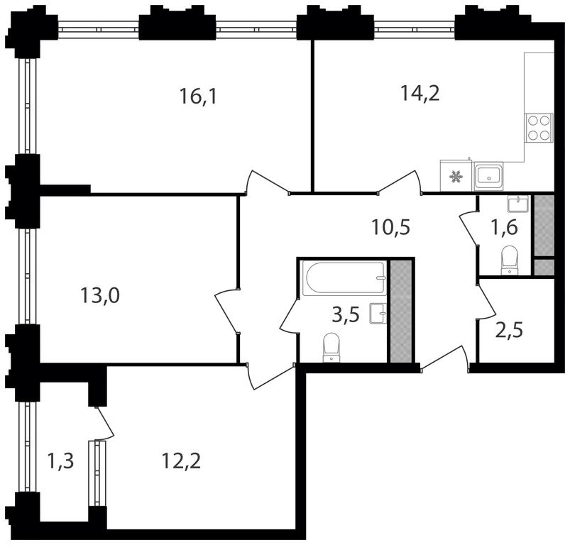 3-BD Apartment Sale, 74.9平方米 at Varshavskie Vorota, Varshavskoye Highway, 141, Moscow, Russia #1 3-BD Apartment Sale, 74.9平方米 at Varshavskie Vorota, Varshavskoye Highway, 141, Moscow, Russia #1
