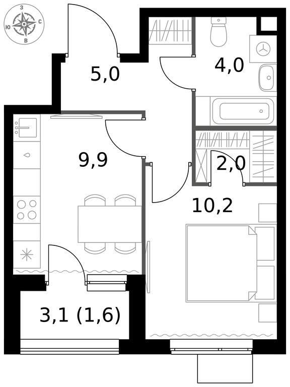 1-BD Apartment Sale, 32.7 sq. m. at 1 Izmajlovskij, Montazhnaya Street, 8с13, Moscow, Russia #1 1-BD Apartment Sale, 32.7 sq. m. at 1 Izmajlovskij, Montazhnaya Street, 8с13, Moscow, Russia #1