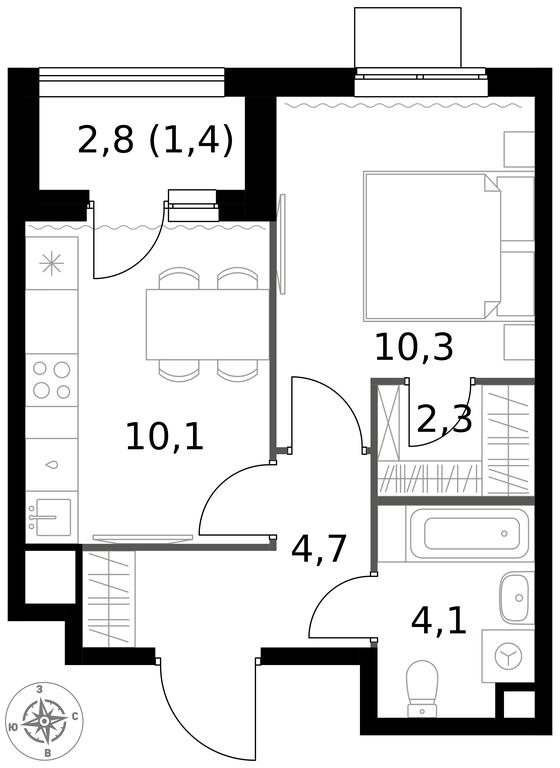 1-BD Apartment Sale, 32.9 sq. m. at 1 Izmajlovskij, Montazhnaya Street, 8с13, Moscow, Russia #1 1-BD Apartment Sale, 32.9 sq. m. at 1 Izmajlovskij, Montazhnaya Street, 8с13, Moscow, Russia #1
