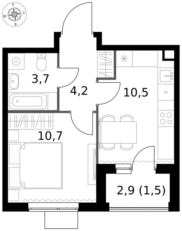 1-BD Apartment Sale, 30.6 sq. m. at 1 Izmajlovskij, Montazhnaya Street, 8с13, Moscow, Russia #1 1-BD Apartment Sale, 30.6 sq. m. at 1 Izmajlovskij, Montazhnaya Street, 8с13, Moscow, Russia #1