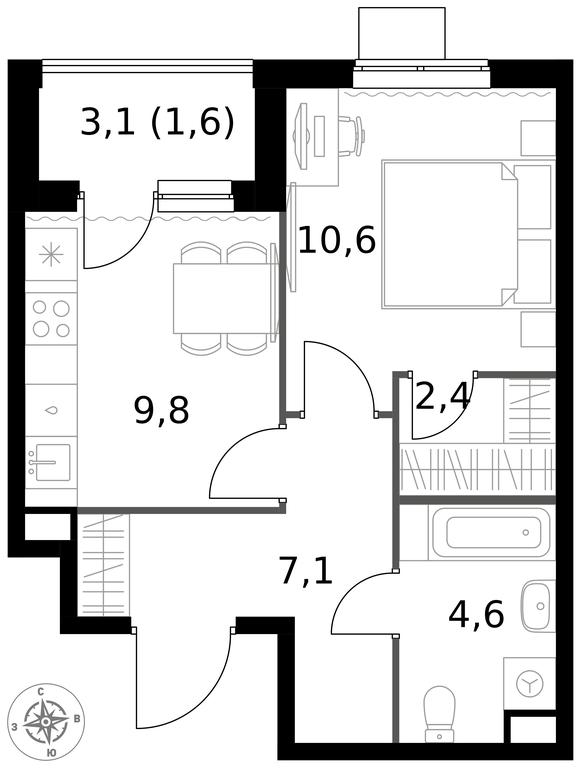 1-BD Apartment Sale, 36.1 sq. m. at 1 Izmajlovskij, Montazhnaya Street, 8с13, Moscow, Russia #1 1-BD Apartment Sale, 36.1 sq. m. at 1 Izmajlovskij, Montazhnaya Street, 8с13, Moscow, Russia #1