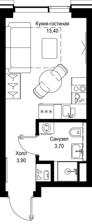 Apartment Sale, 21平方米 at Multikvartal CITYZEN, Vishnyovaya Street, Moscow, Russia #1 Apartment Sale, 21平方米 at Multikvartal CITYZEN, Vishnyovaya Street, Moscow, Russia #1