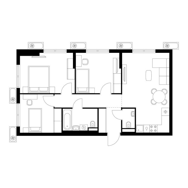 3-BD Apartment Sale, 68.1 sq. m. at Vostochnoe Butovo, Krymskaya Street, 13, rabochiy posyolok Bobrovo, Leninskiy City District, Moscow Region, Russia #1 3-BD Apartment Sale, 68.1 sq. m. at Vostochnoe Butovo, Krymskaya Street, 13, rabochiy posyolok Bobrovo, Leninskiy City District, Moscow Region, Russia #1