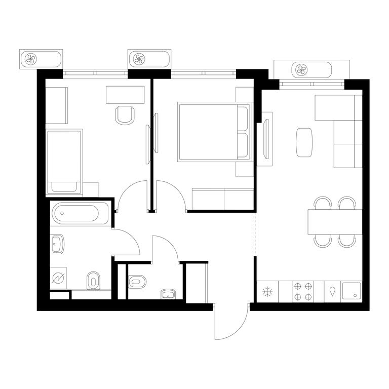 2-BD Apartment Sale, 50.2 sq. m. at Vostochnoe Butovo, Krymskaya Street, 13, rabochiy posyolok Bobrovo, Leninskiy City District, Moscow Region, Russia #1 2-BD Apartment Sale, 50.2 sq. m. at Vostochnoe Butovo, Krymskaya Street, 13, rabochiy posyolok Bobrovo, Leninskiy City District, Moscow Region, Russia #1